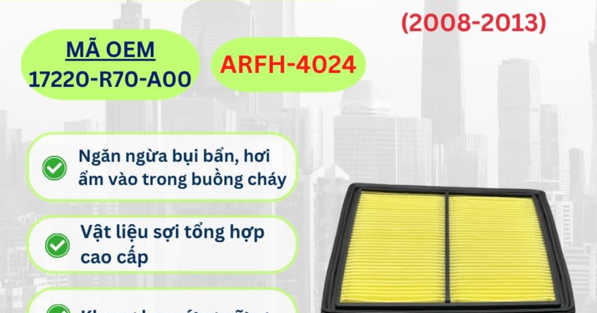 Lọc gió động cơ Honda hiệu Aisin mã ARFH-4024