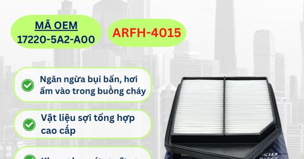 Lọc gió động cơ Honda hiệu Aisin mã ARFH-4015