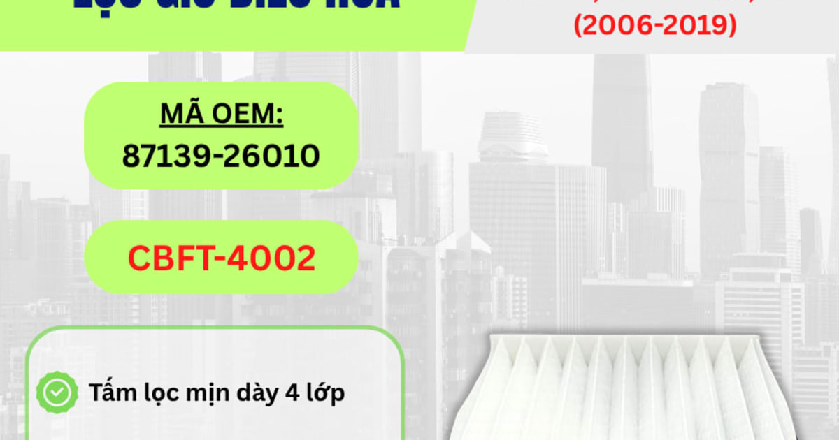 Lọc gió điều hòa Toyota hiệu Aisin mã CBFT-4002
