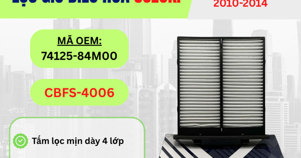 Lọc gió điều hòa Suzuki hiệu Aisin mã CBFS-4006