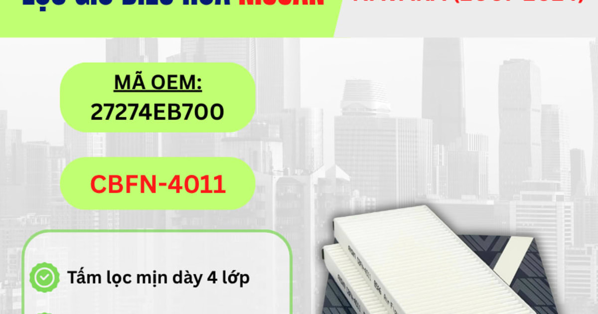 Lọc gió điều hòa Nissan hiệu Aisin mã CBFN-4011