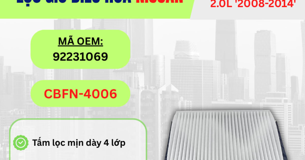 Lọc gió điều hòa Nissan hiệu Aisin mã CBFN-4006