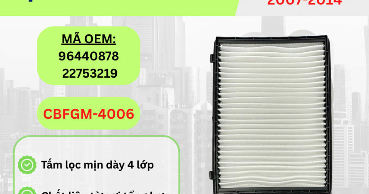Lọc gió điều hòa Chevrolet hiệu Aisin mã CBFGM-4006