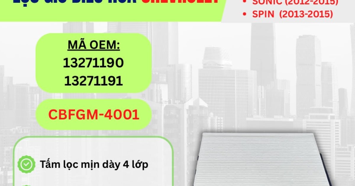 Lọc gió điều hòa Chevrolet hiệu Aisin mã CBFGM-4001