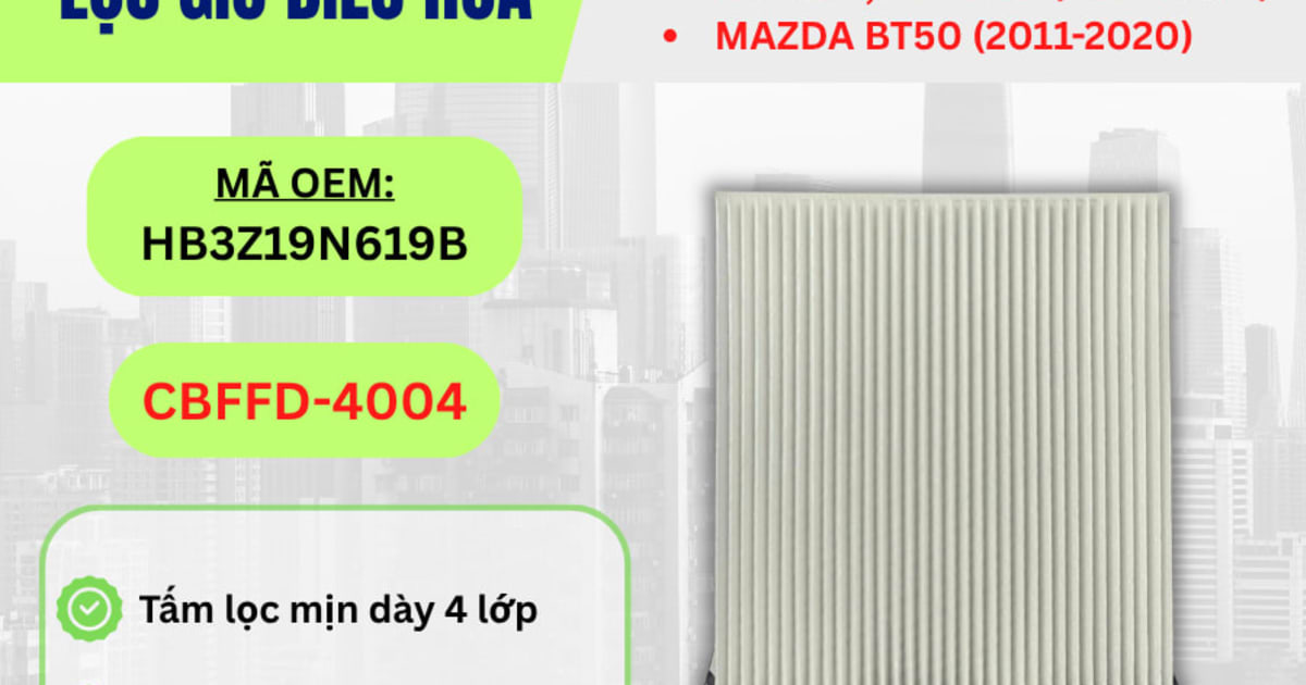 Lọc gió điều hòa Ford, Mazda hiệu Aisin mã CBFFD-4004