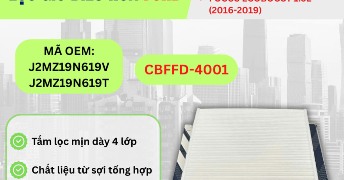 Lọc gió điều hòa Ford hiệu Aisin mã CBFFD-4001
