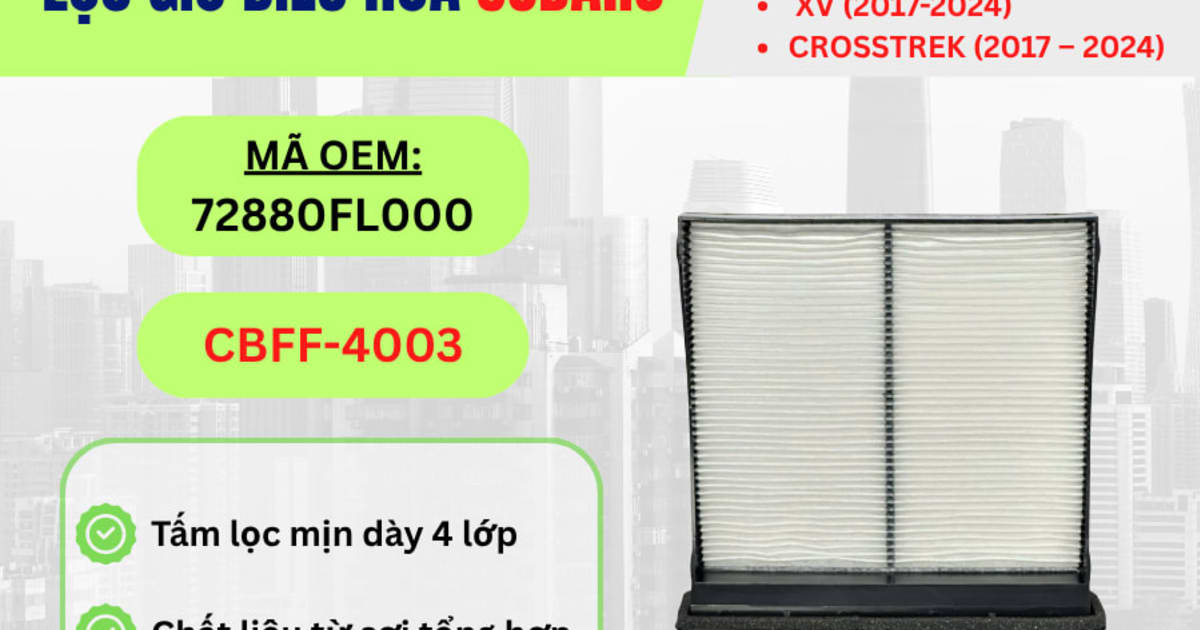Lọc gió điều hòa Subaru hiệu Aisin mã CBFF-4003