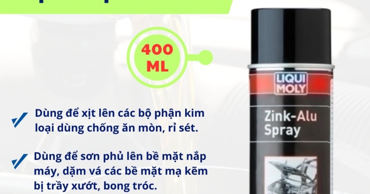 Mạ kẽm lạnh chống rỉ (màu sáng) 400 ml hiệu Liqui Moly mã 1640