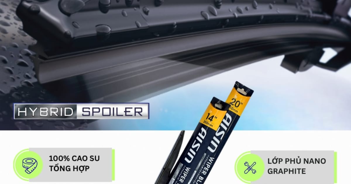 Gạt mưa 3 khúc cao su tổng hợp 18 inch - Móc U