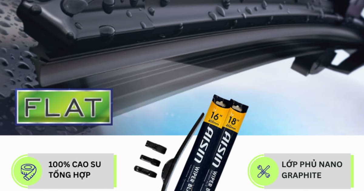 Gạt mưa xương mềm cao su tổng hợp 18 inch - Móc U, Top Lock 15/19