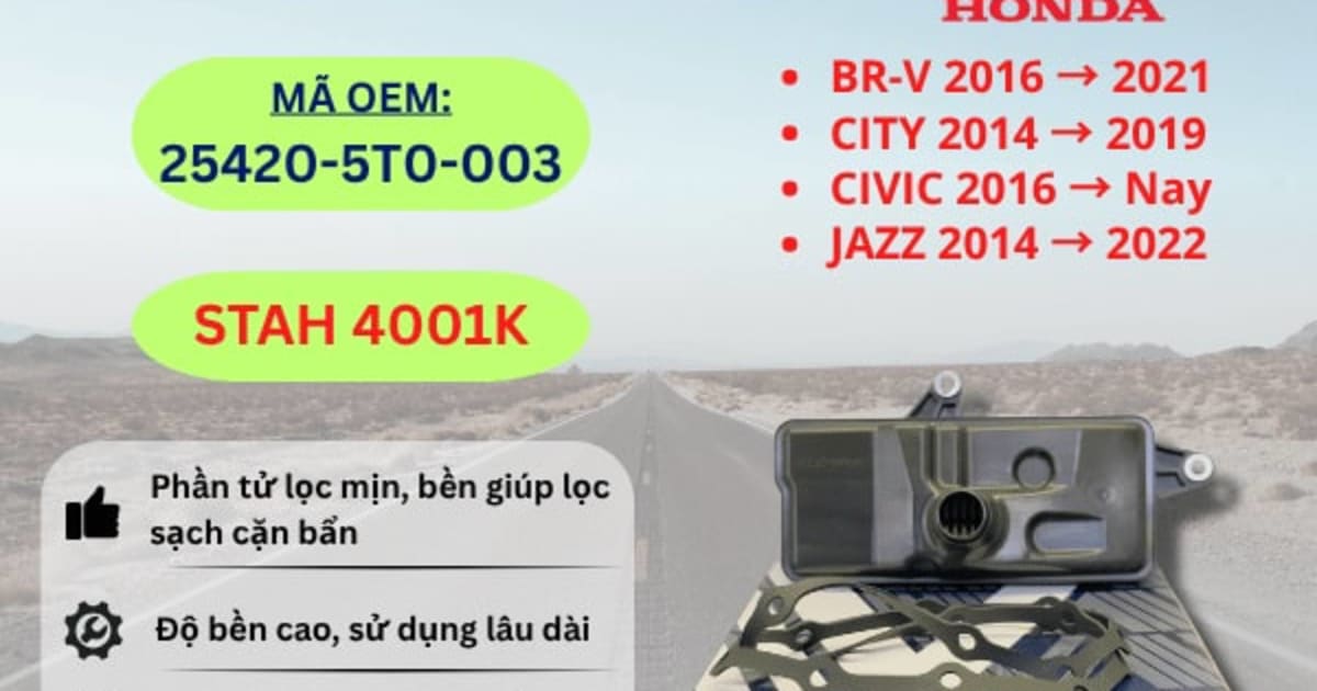 Lọc nhớt hộp số Honda hiệu Aisin mã STAH-4001K