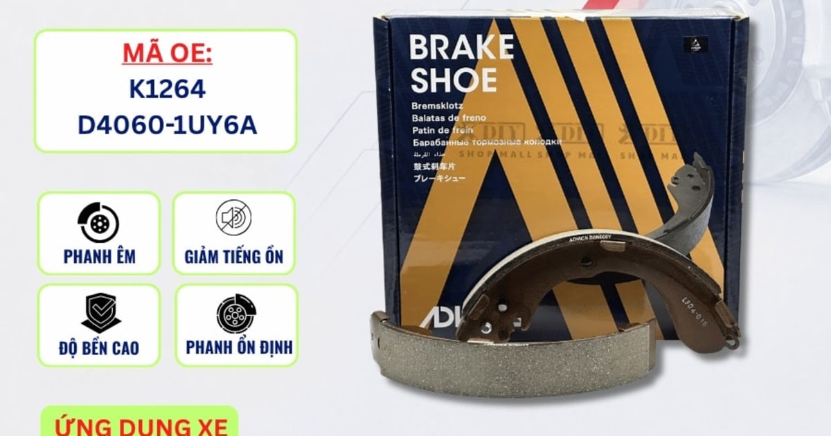 Bố thắng sau Mitsubishi Xpander / Nissan Sentra, Grand Livina - ADVICS B8N008Y