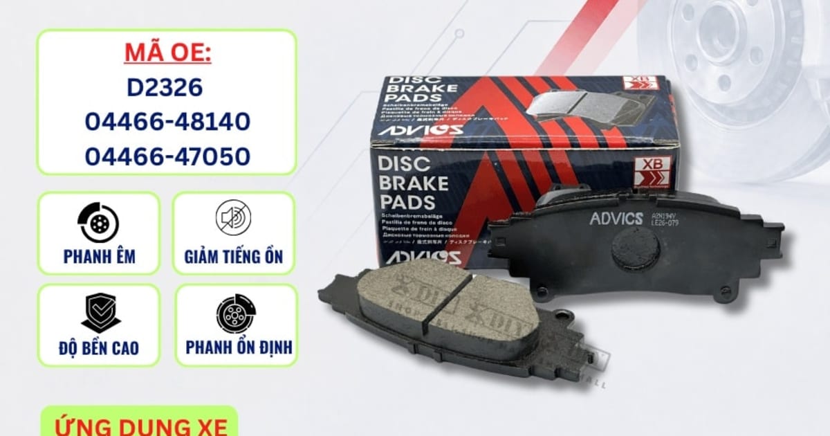 Bố thắng sau Toyota Highlander, Sienna / Lexus RX, GS - ADVICS A2N194Y