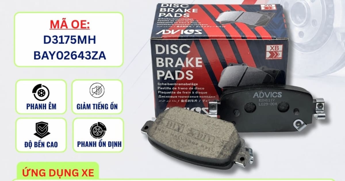 Bố thắng sau Mazda CX-3, 3 - ADVICS E2N111Y