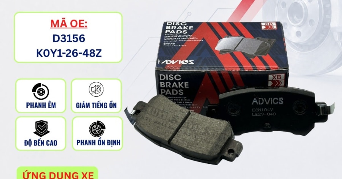 Bố thắng sau Mazda 2, CX-5 - ADVICS E2N104Y