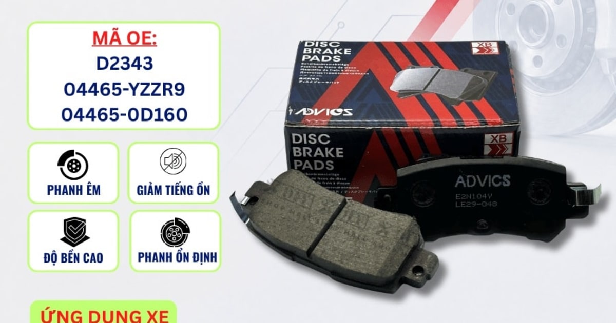 Bố thắng trước Toyota Vios, Yaris - ADVICS A1N254Y