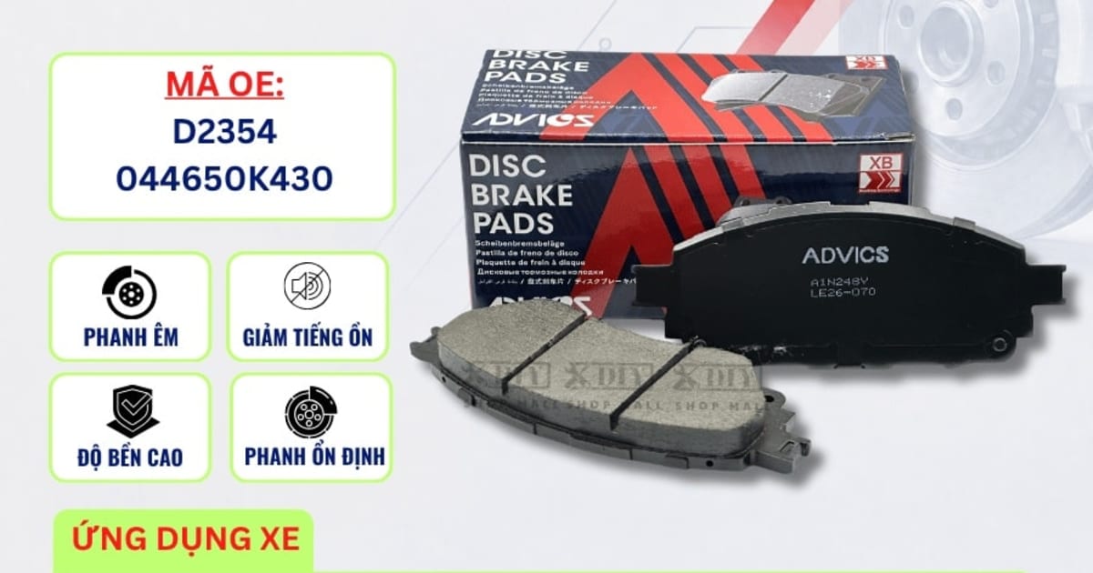 Bố thắng trước Toyota Hilux, Innova - ADVICS A1N248Y