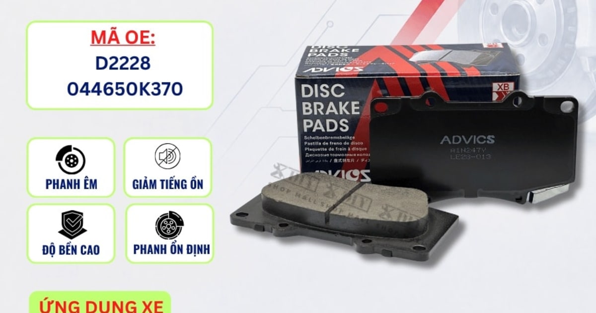 Bố thắng trước Toyota Fortuner, 4Runner / Lexus GX - ADVICS A1N247Y