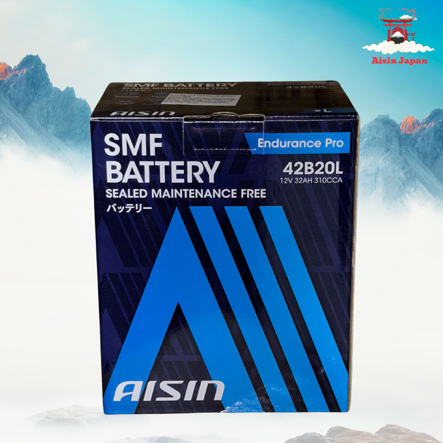 Ắc qui axit chì SMF - Automotive Battery, P/N: BTR4S-42B20L, Loại: 12V, dung lượng: 32AH, Kích thước: 195*126*201mm, dùng để khởi động động cơ piston cho xe ô tô - Nhãn hiệu: AISIN. Hàng mới 100%