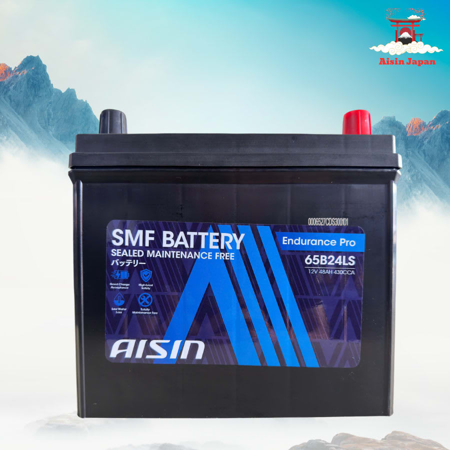 Ắc qui axit chì SMF - Automotive Battery, P/N: BTR4S-65B24LS, loại 12V, dung lượng: 48AH, Kích thước: 236x128x200mm, Hiệu: AISIN, dùng để khởi động động cơ piston cho xe ô tô. Mới 100%