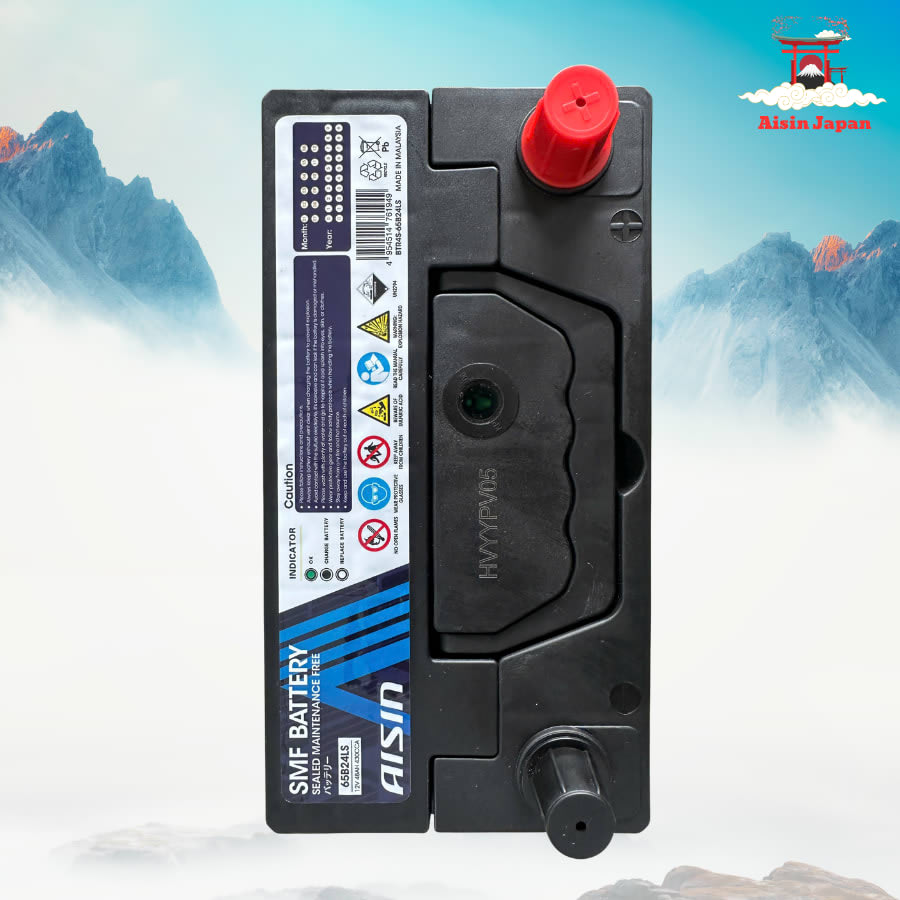 Ắc qui axit chì SMF - Automotive Battery, P/N: BTR4S-65B24LS, loại 12V, dung lượng: 48AH, Kích thước: 236x128x200mm, Hiệu: AISIN, dùng để khởi động động cơ piston cho xe ô tô. Mới 100%
