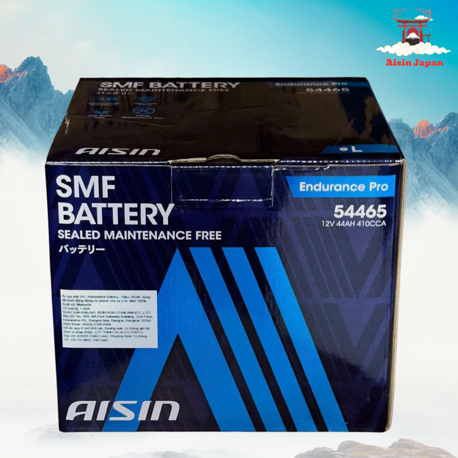 Ắc qui axit chì SMF - Automotive Battery, P/N: BTR4S-54465, Loại: 12V, dung lượng: 44AH, Kích thước: 206*174*174mm, dùng để khởi động động cơ piston cho xe ô tô - Nhãn hiệu: AISIN. Hàng mới 100%