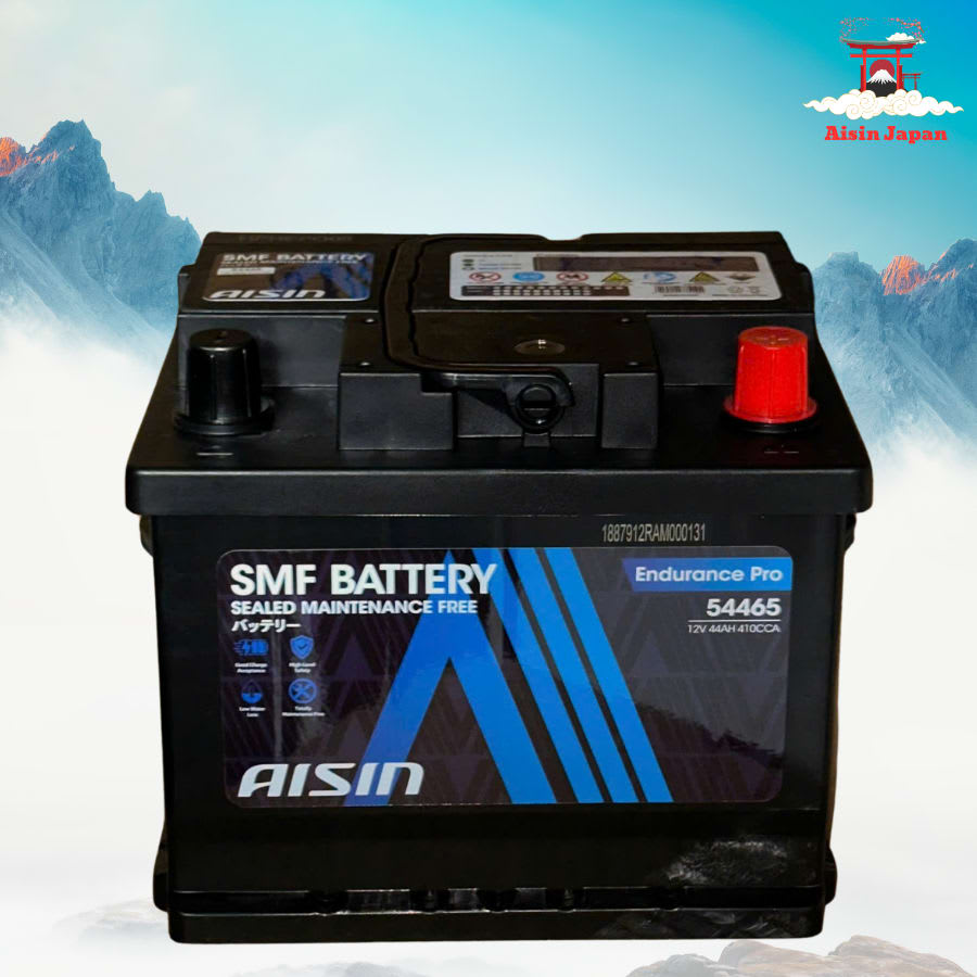 Ắc qui axit chì SMF - Automotive Battery, P/N: BTR4S-54465, Loại: 12V, dung lượng: 44AH, Kích thước: 206*174*174mm, dùng để khởi động động cơ piston cho xe ô tô - Nhãn hiệu: AISIN. Hàng mới 100%