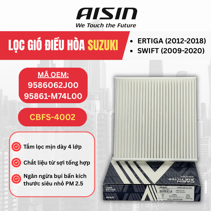 Lọc gió điều hòa Suzuki hiệu Aisin mã CBFS-4002