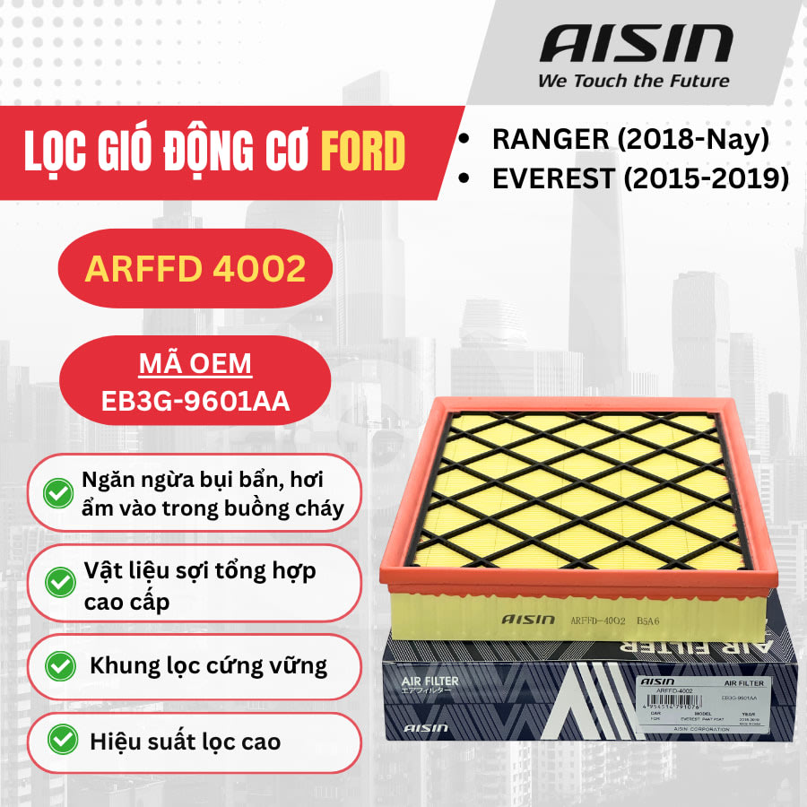 Lọc gió động cơ Ford hiệu Aisin mã ARFFD-4002