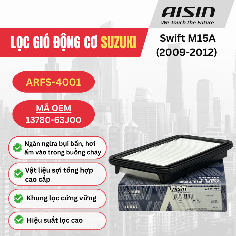 Lọc gió động cơ Suzuki hiệu Aisin mã ARFS-4001
