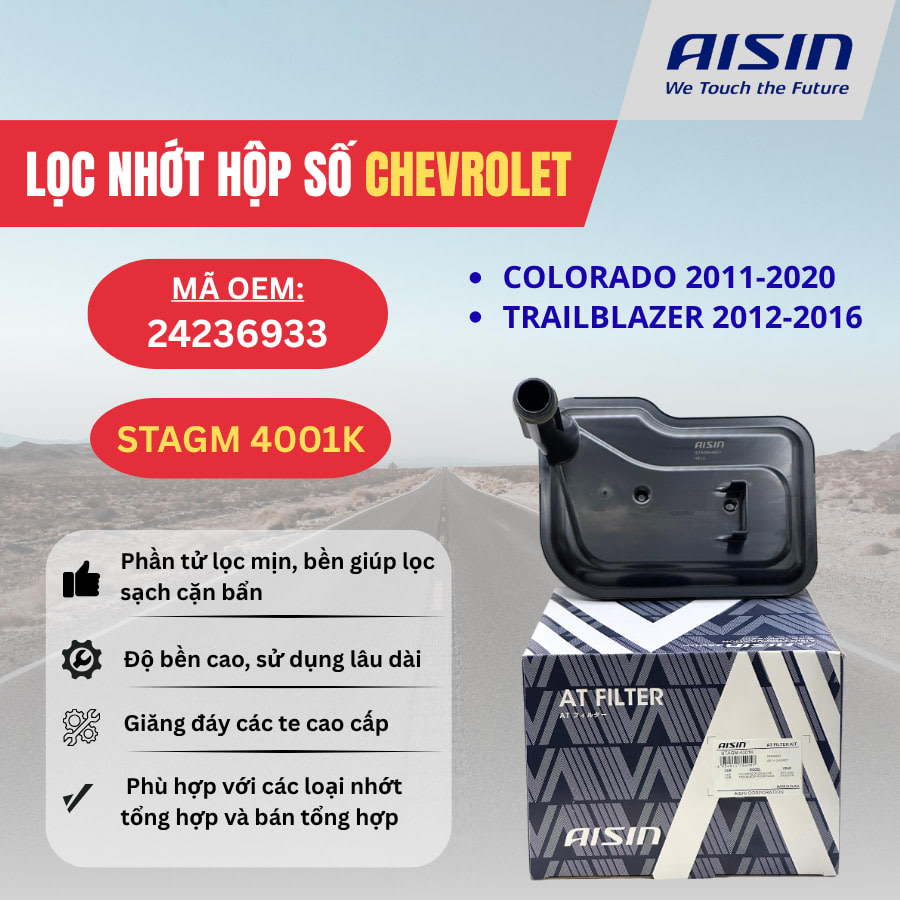 Lọc nhớt hộp số Chevrolet hiệu Aisin mã STAGM-4001K