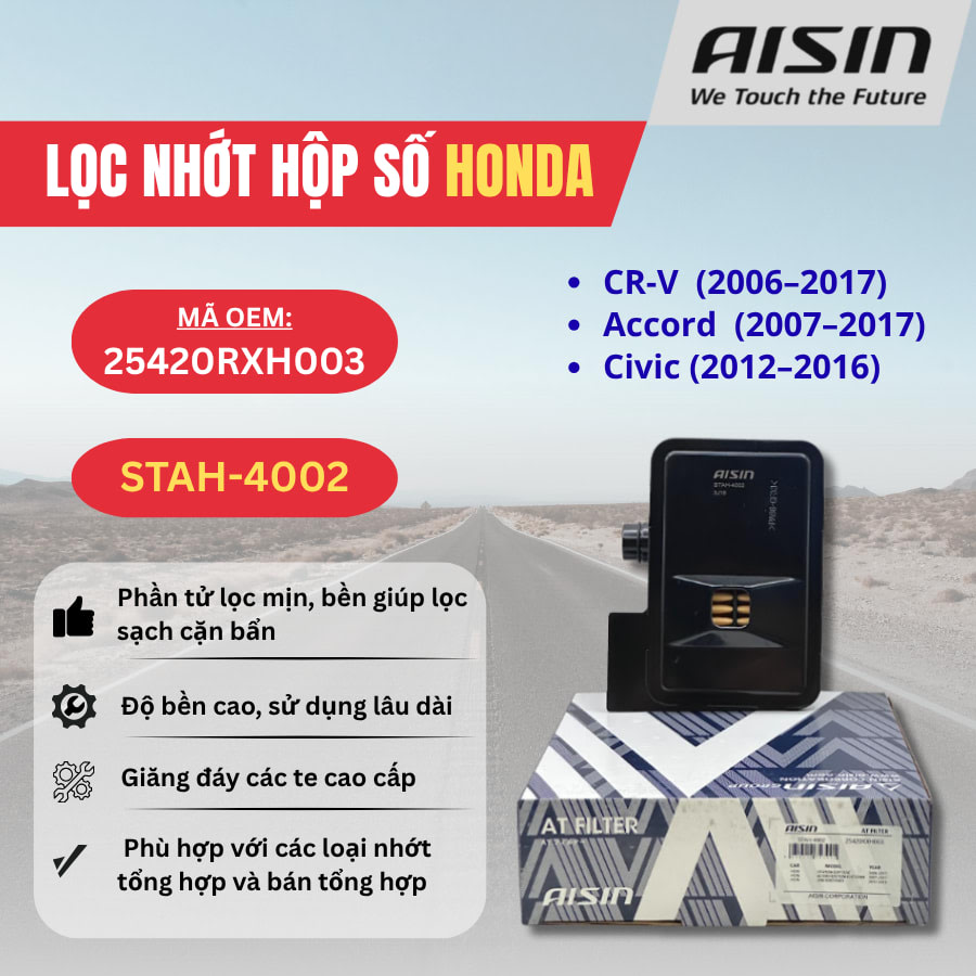 Lọc nhớt hộp số Honda hiệu Aisin mã STAH-4002