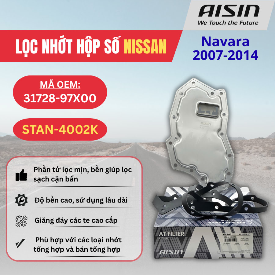 Lọc nhớt hộp số Nissan hiệu Aisin mã STAN-4002K