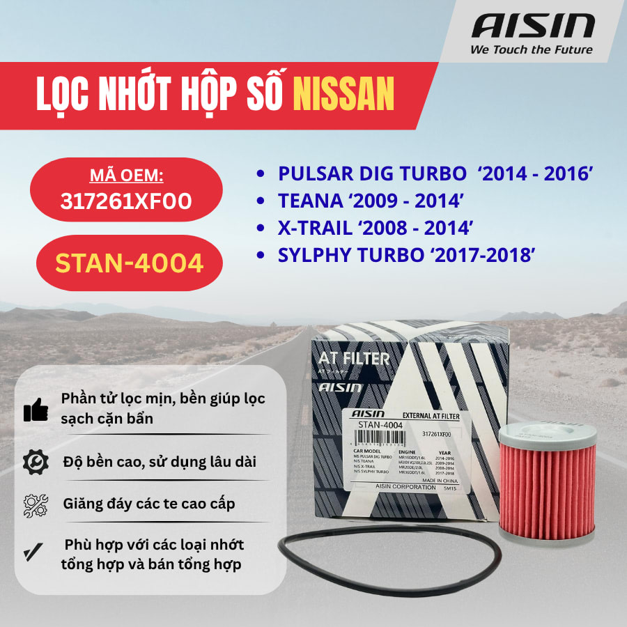 Lọc nhớt hộp số Nissan hiệu Aisin mã STAN-4004