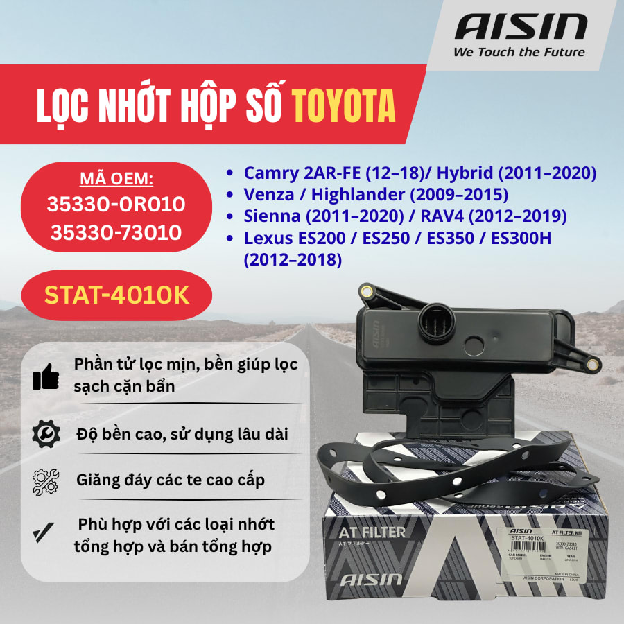 Lọc nhớt hộp số Toyota, Lexus hiệu Aisin mã STAT-4010K