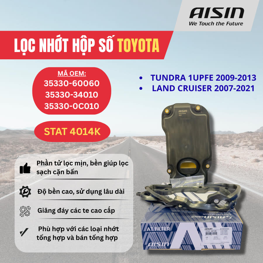 Lọc nhớt hộp số Toyota, Lexus hiệu Aisin mã STAT-4014K