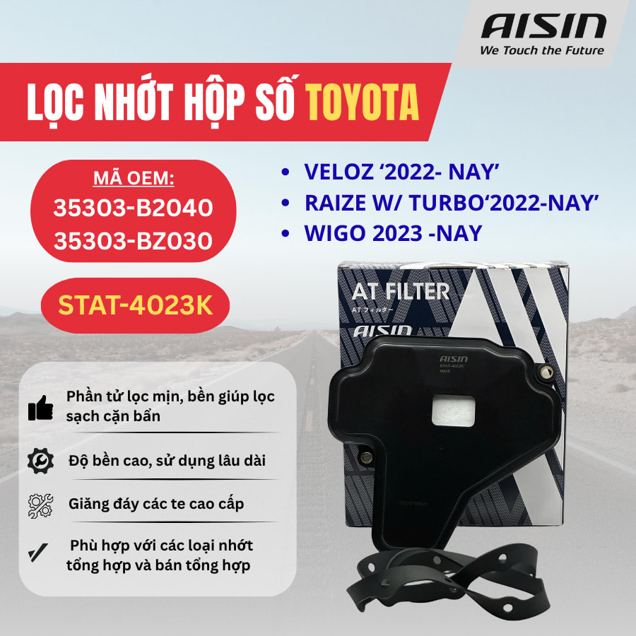 Lọc nhớt hộp số Toyota hiệu Aisin mã STAT-4023K