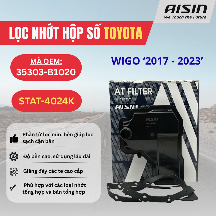 Lọc nhớt hộp số Toyota hiệu Aisin mã STAT-4024K