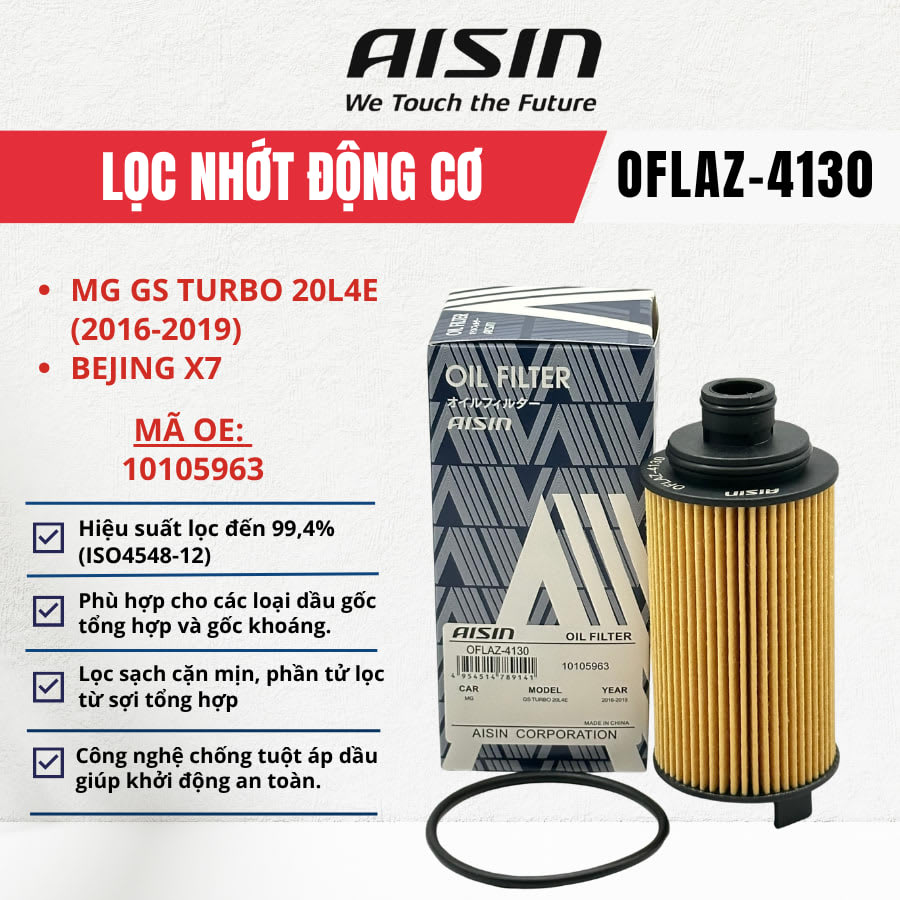 Lọc nhớt động cơ MG hiệu Aisin mã OFLAZ-4130