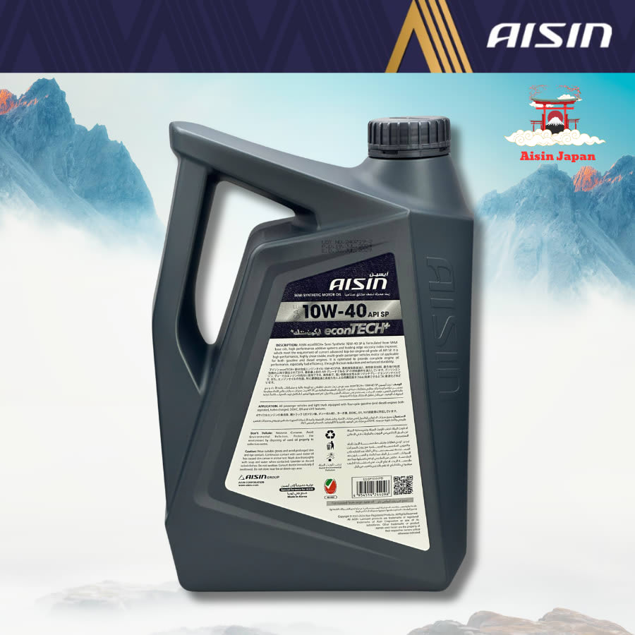 Dầu động cơ xăng 10W-40 API SP 7.500Km 4 Lít Hiệu Aisin mã ESSP1044P