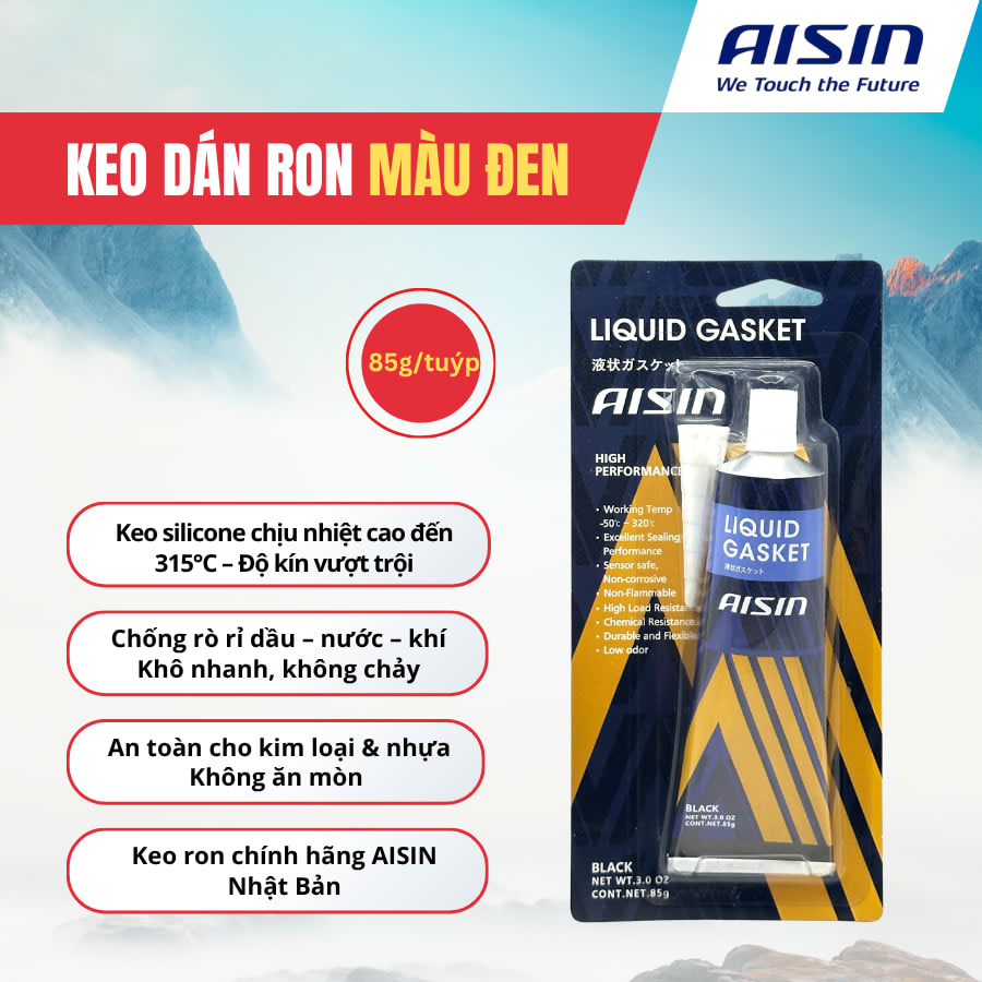 Keo dán Ron chịu nhiệt RTV màu đen 85g Hiệu Aisin mã LGAAZ-0003B