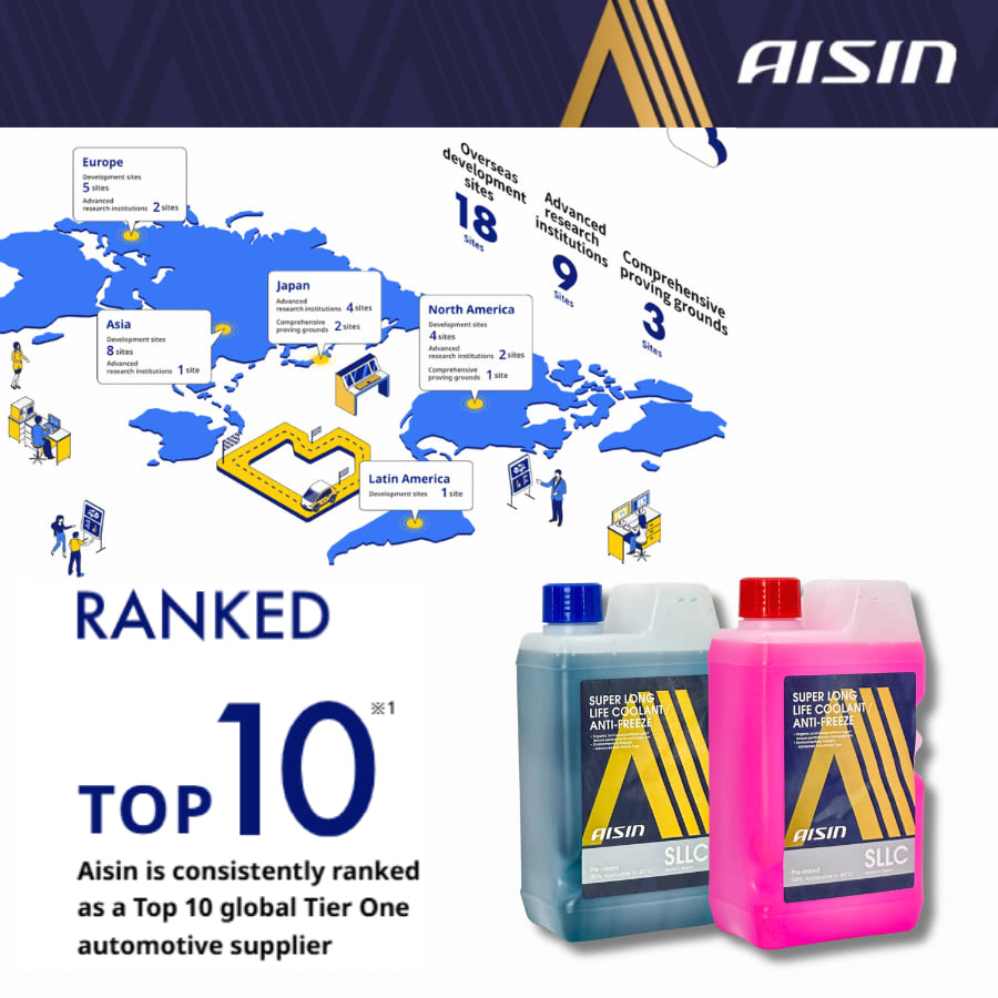 Nước làm mát Hồng 1 Lít Hiệu Aisin mã SCPM50A1LPK