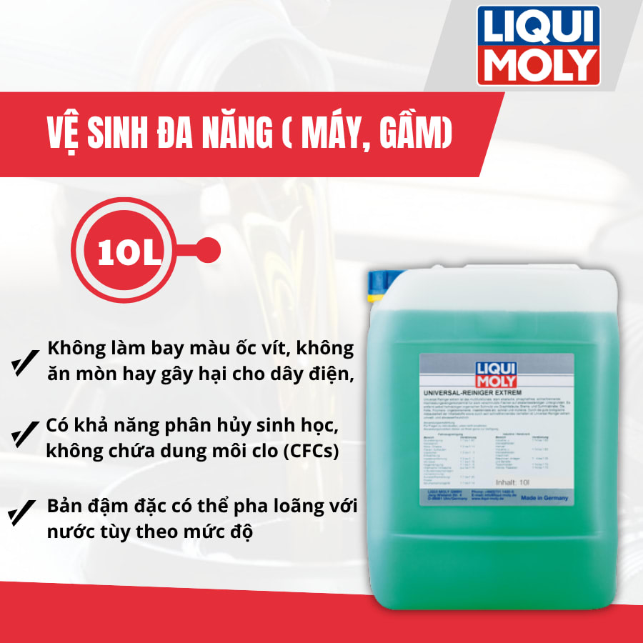 Vệ sinh đa năng ( máy, gầm) 10 Lít hiệu Liqui Moly mã 21670