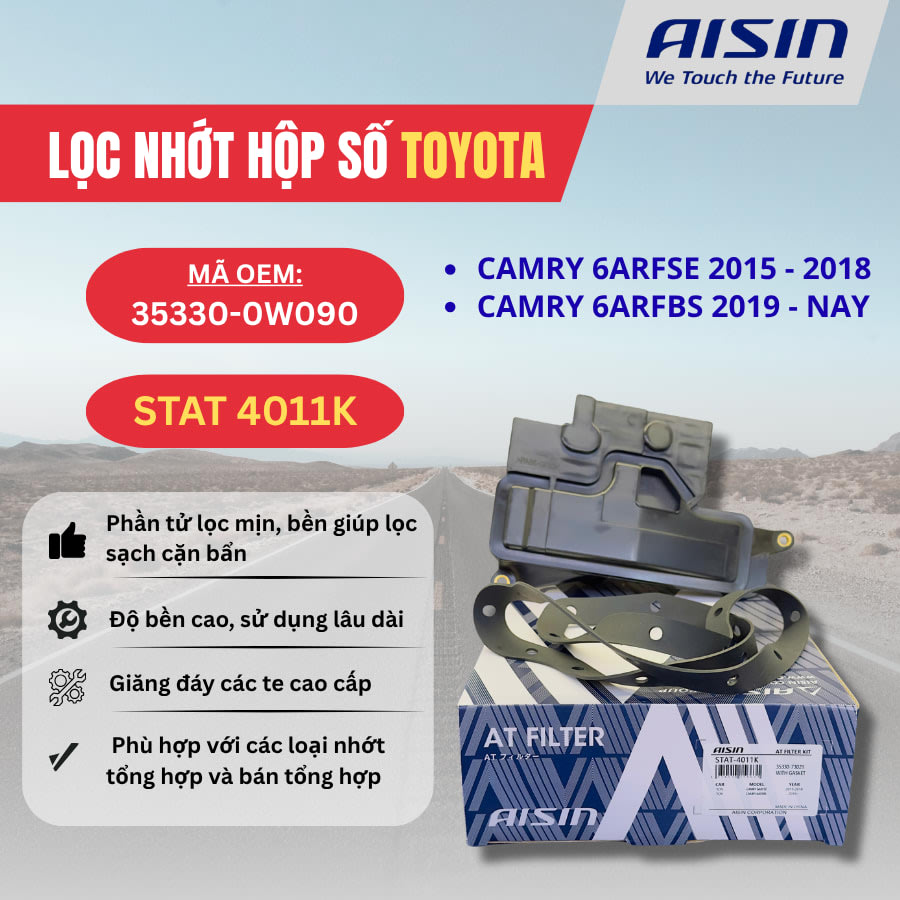 Lọc nhớt hộp số Toyota, Lexus hiệu Aisin mã STAT-4011K