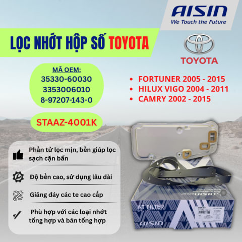 Lọc nhớt hộp số Isuzu, Toyota hiệu Aisin mã STAAZ-4001