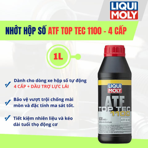 Nhớt hộp số tự động ATF 1100 ( ATF + PSF ) 4 cấp + dầu trợ lực lái 1 Lít hiệu Liqui Moly mã 3651