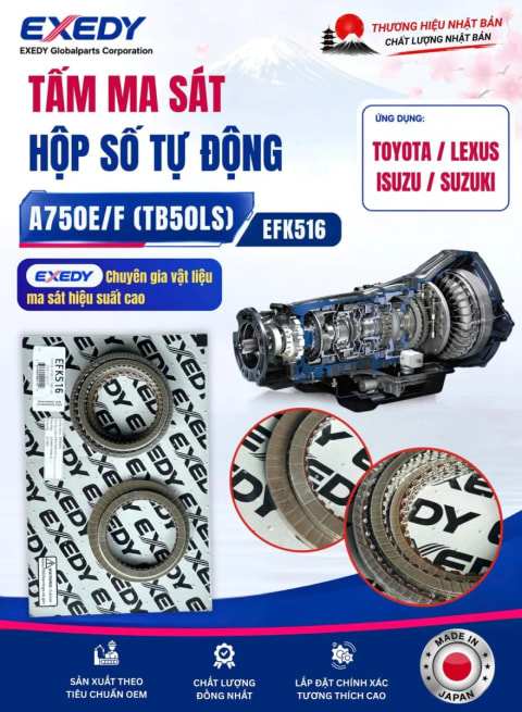 Bộ lá côn hộp số tự động (A750E/F - TB50LS) EFK516