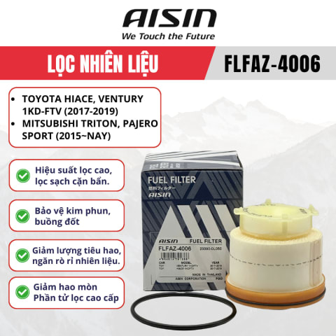 Lọc dầu diesel Toyota, Mitsubishi hiệu Aisin mã FLFAZ-4006