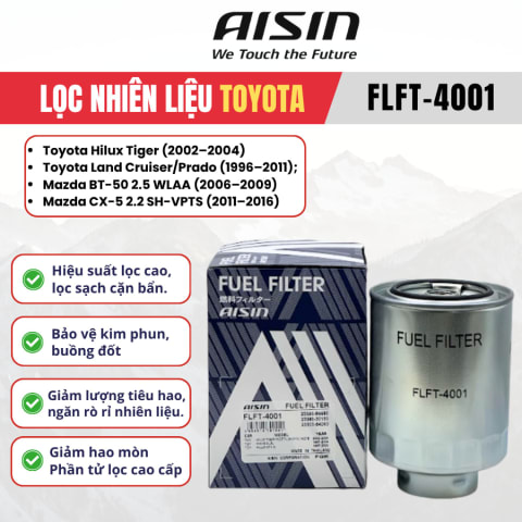 Lọc dầu diesel Toyota, Mazda hiệu Aisin mã FLFT-4001