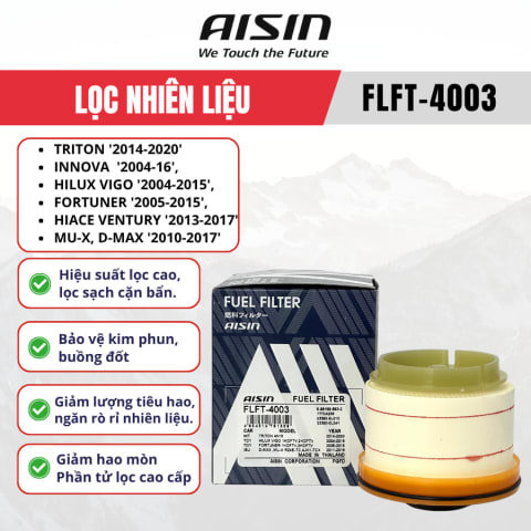 Lọc dầu diesel Mitsubishi, Toyota, Isuzu hiệu Aisin mã FLFT-4003